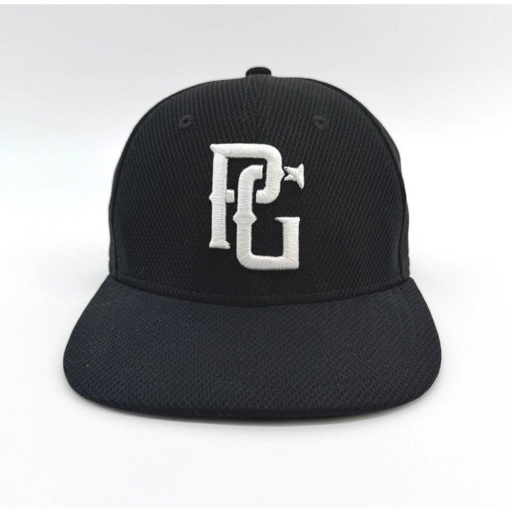 New Era PG Perfect Game Baseball Hat Mens S/M Black 39THIRTY Stretch Fit Cap
